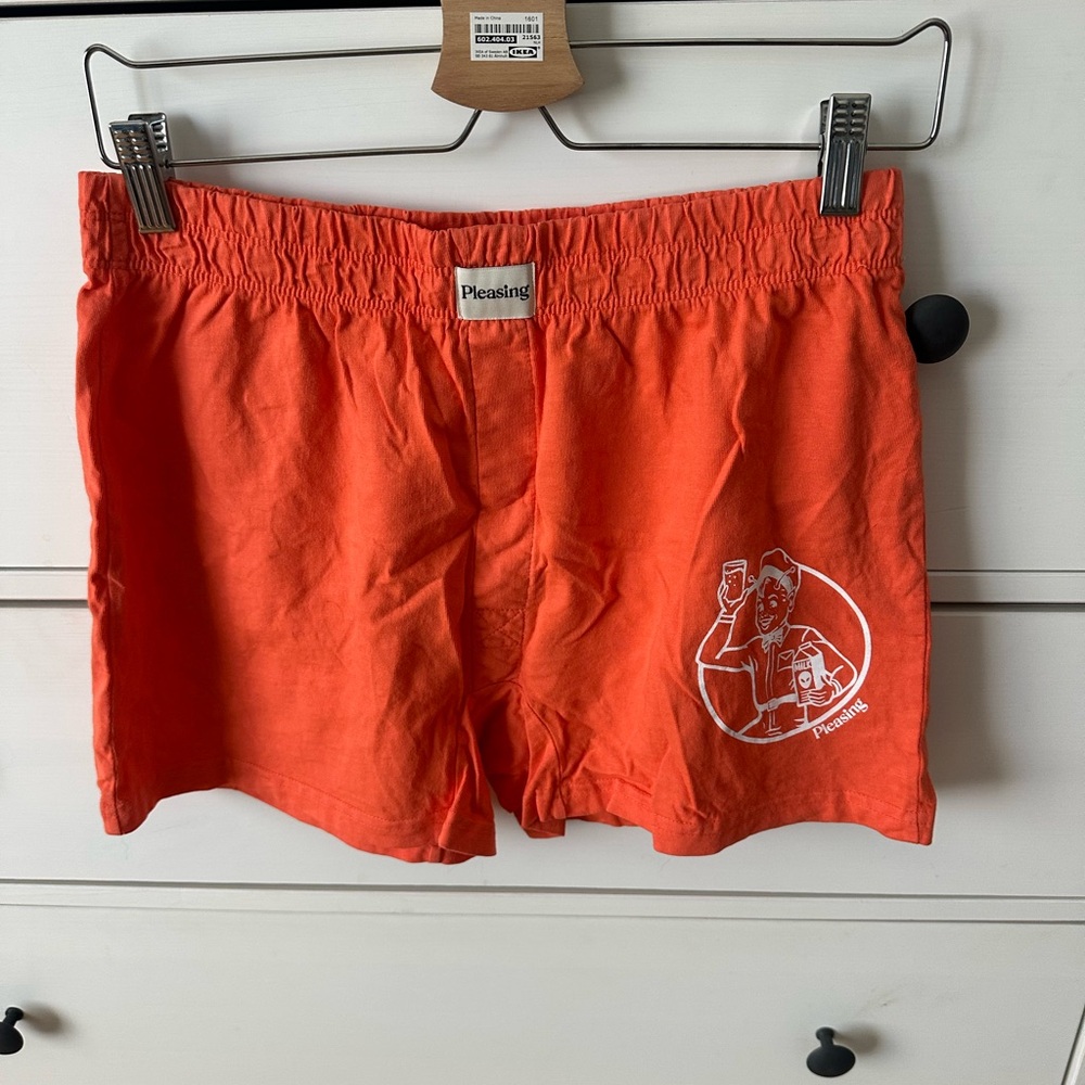 Pleasing Orange Cotton Boxer Shorts